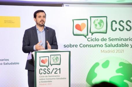 El ministro de Consumo, Alberto Garzón, inaugura un seminario sobre estereotipos sexistas en publicidad